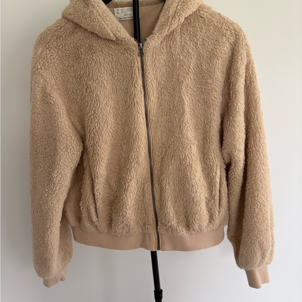 Z Supply Beige Sherpa Jacket
